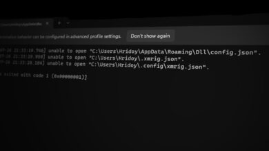 CMD Popup 'Unable to Open xmrig.json' Error in Windows