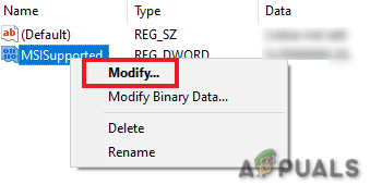 Modifying registry key 