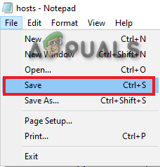 Saving host file