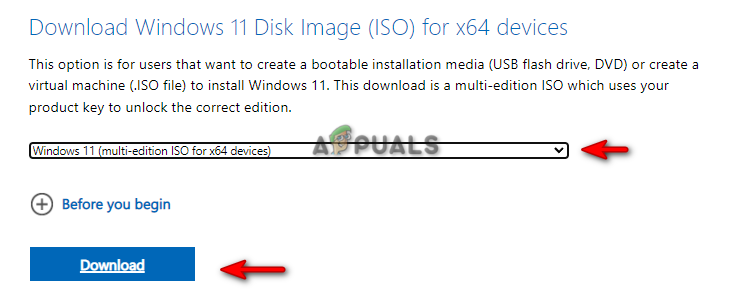 Selecting download type
