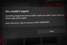 Video Editor Error Code 0x80070497