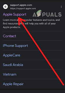 Visit the Apple Support website