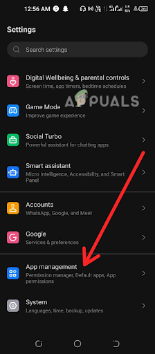 Selecting App Management or Apps option