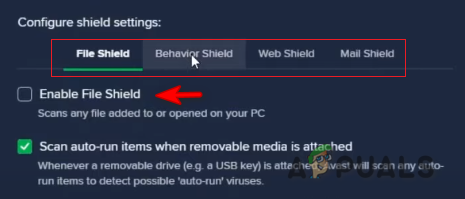Enabling shield protection