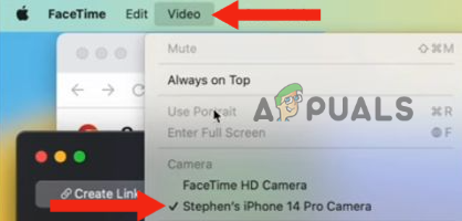 Click on the Video menu and select your iPhone from the Camera menu
