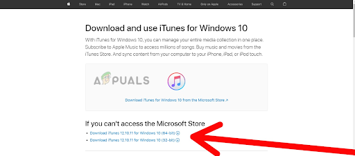 Download the iTunes desktop app for windows 32-bit and 64-bit.