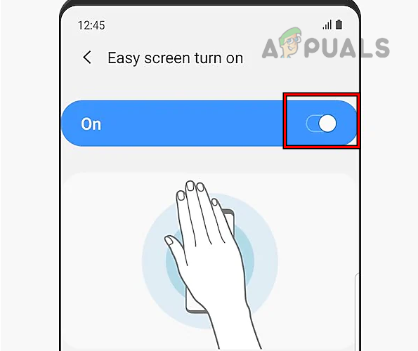 Disable the Easy Screen Turn on Accessibility Feature