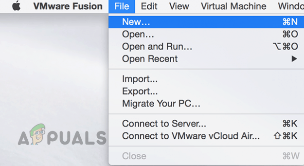Create a New VM in the VMware Fusion