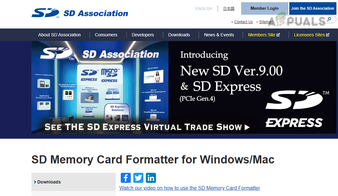 Download SD Card Formatter 