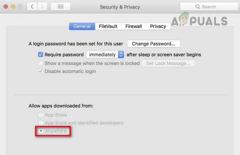 Set the Allow Apps Downloaded from to Anywhere in the Mac's Security & Privacy Preferences