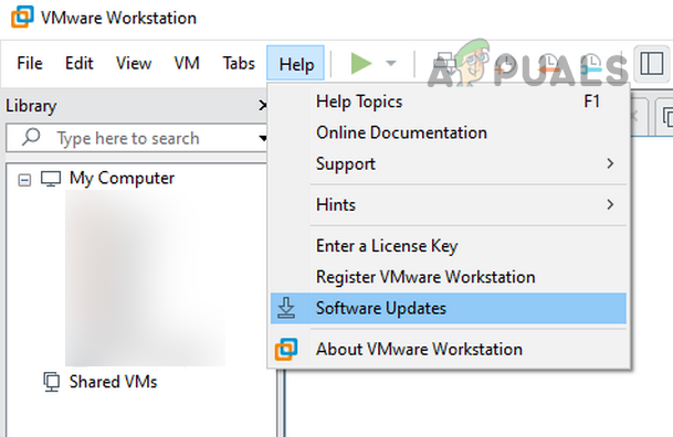 Check for Software Updates of the VMware Workstation