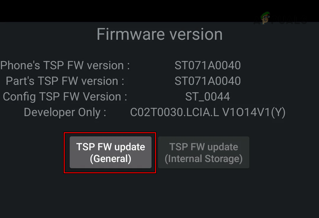Upgrade TSP Firmware