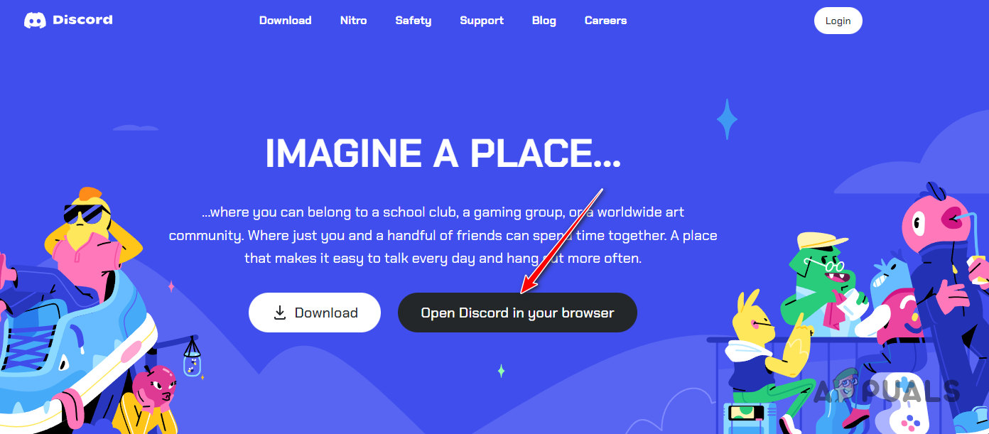 Opening Discord in Browser