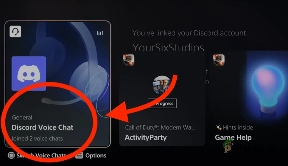 Selecting Discord Voice Chat