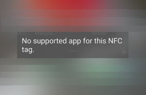 no supported app for this nfc tag
