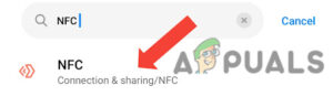 NFC in the search bar