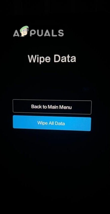 Choose Wipe All Data