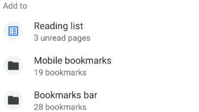 Reading list in google chrome