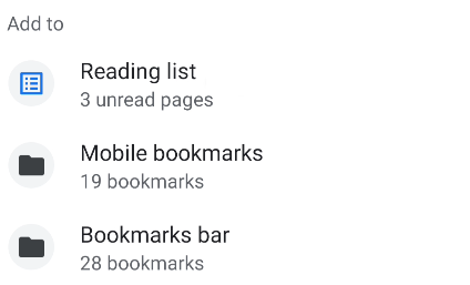 Reading list in google chrome 
