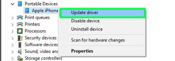 Updating iPhone Drivers