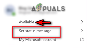 Setting a status message
