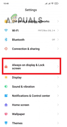 Tap Always on display & lock screen