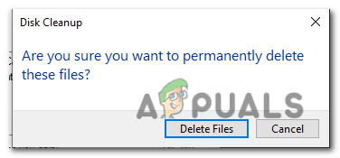 After selecting the files, click "OK" and then "Delete Files" to permanently remove them