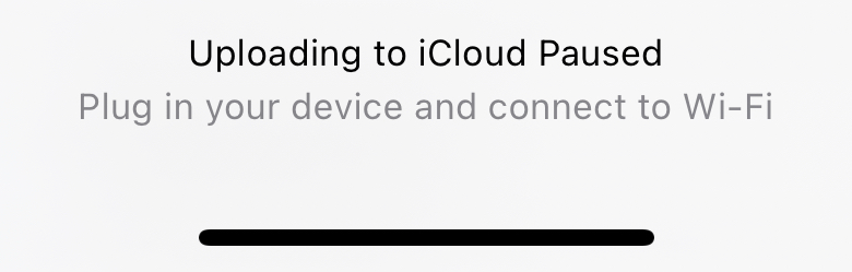 uploading to iCloud failed
