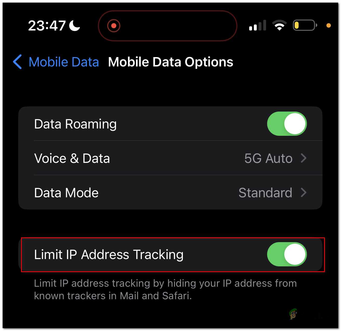 Disable the "Limit IP Address Tracking" option.