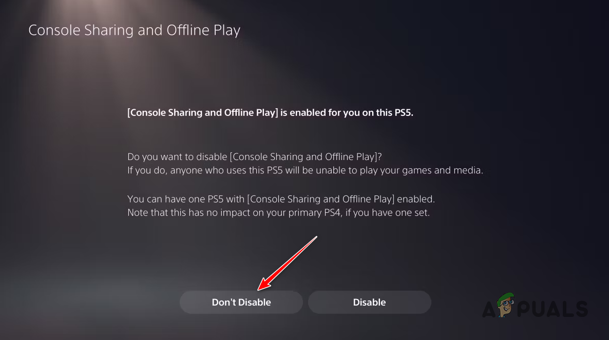 Enabling Console Sharing and Offline Play