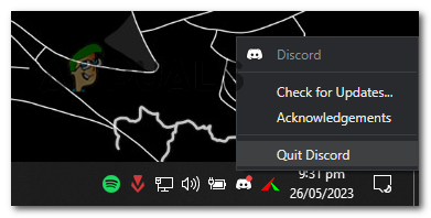 Close the Discord application if it's currently running.
