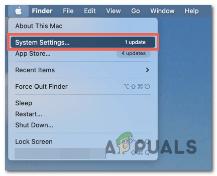 Open the System Settings app on your Mac.