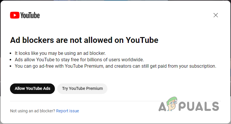 Ad Blockers are Not Allowed on YouTube