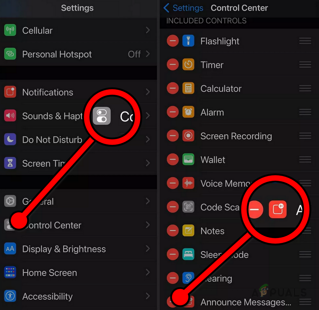 Remove Announce Messages from the Control Center