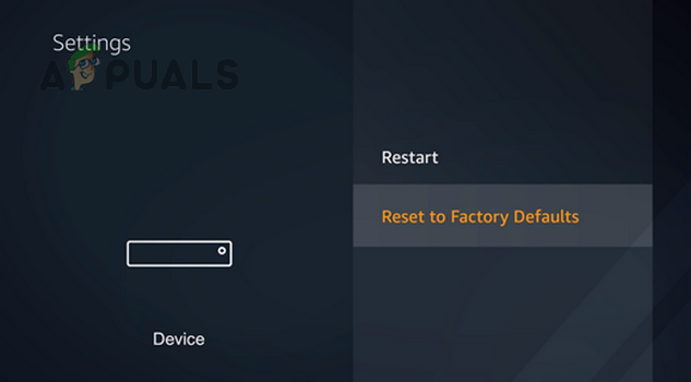 Reset the Fire TV to its Factory Defaults