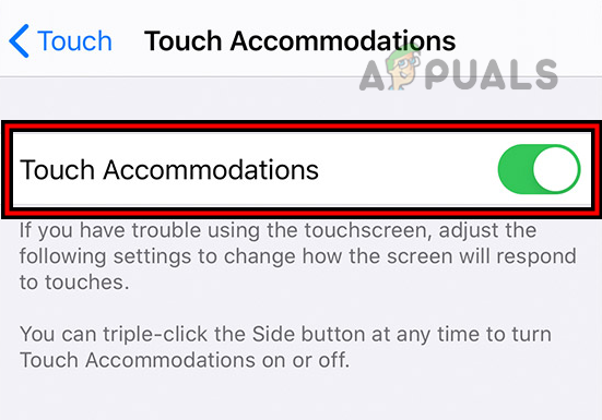 Enable Touch Accommodations on iPhone