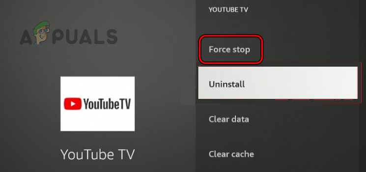 Force Stop the YouTube TV App