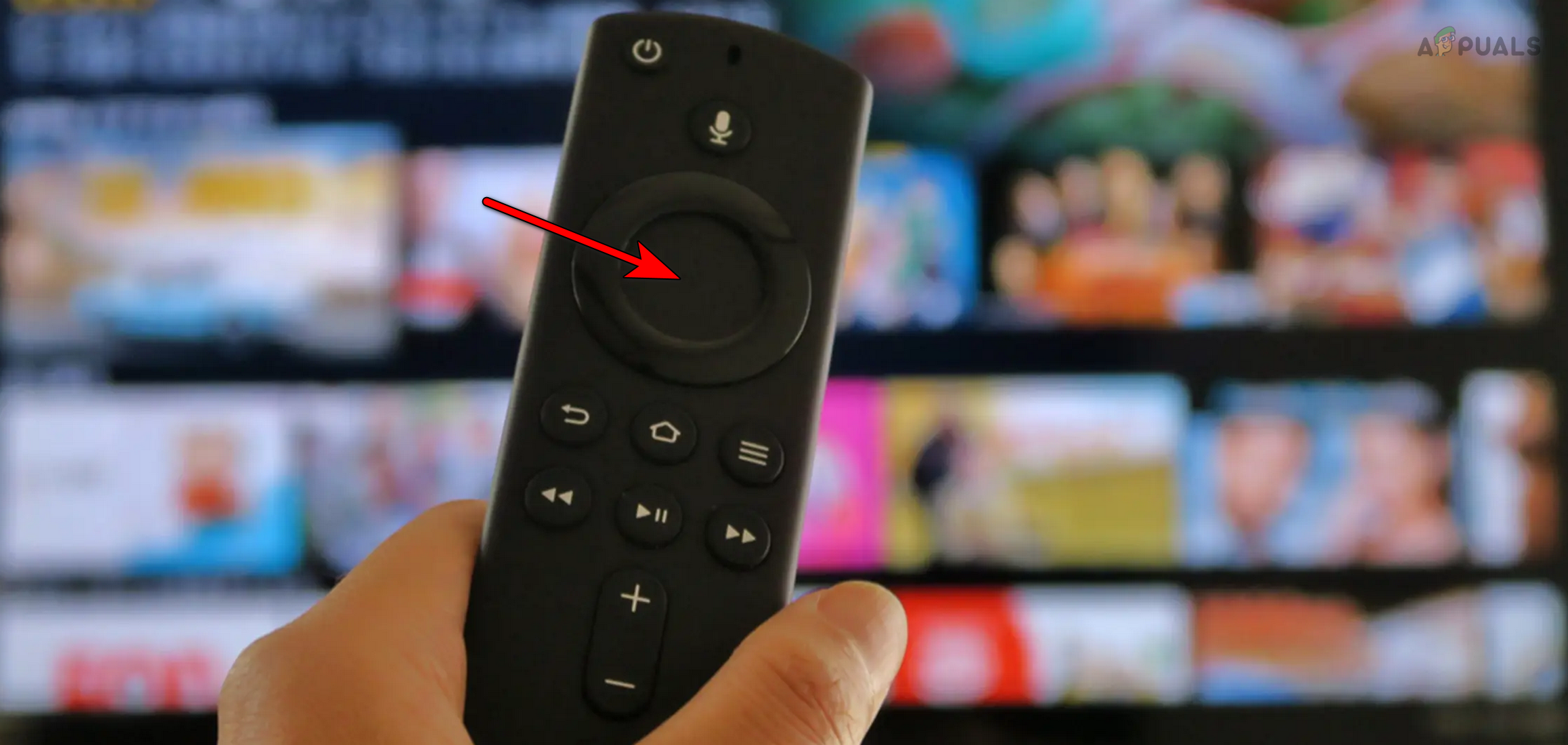 Press and hold the Select Button on the Firestick Remote
