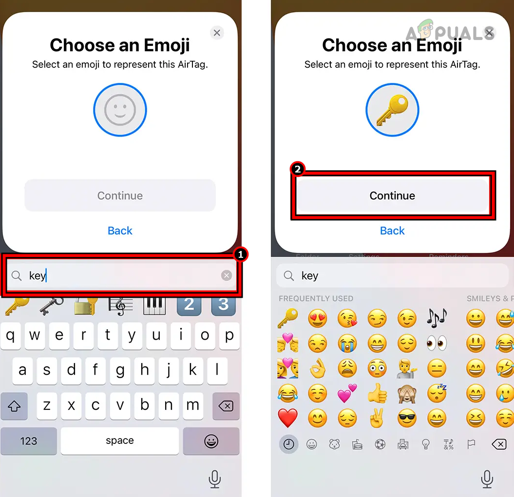 Select an Emoji for Your Airtag