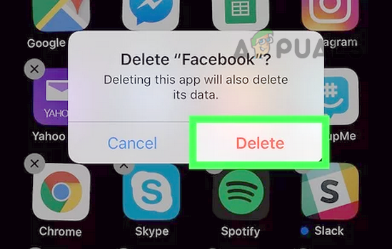 Delete Facebook on the iPhone