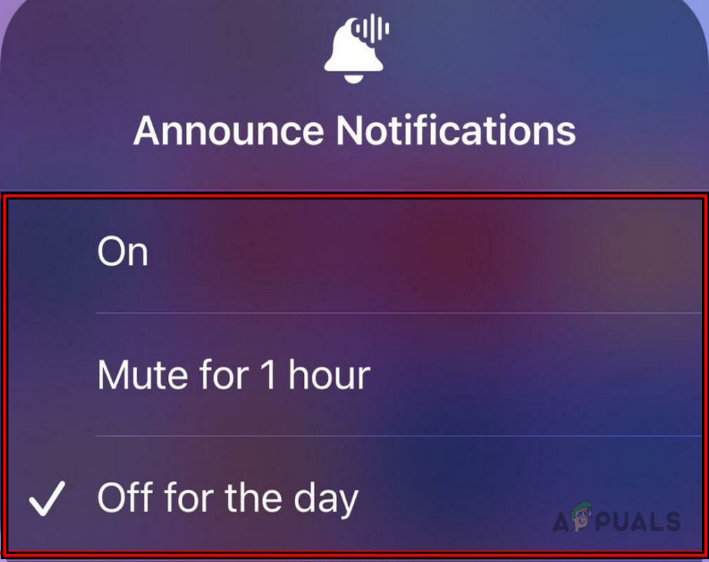 Disable Announce Notifications for an Hour or a Day