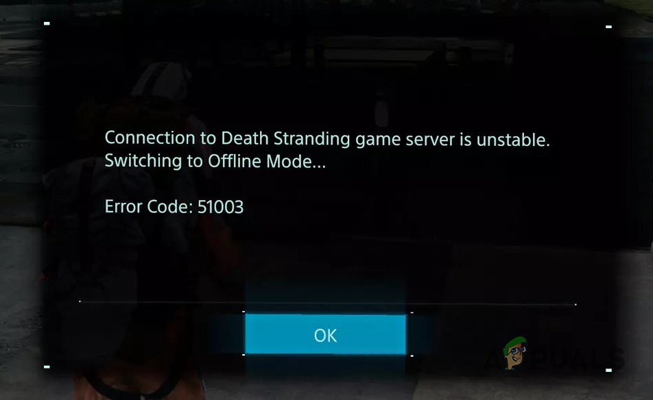 Death Stranding Error Code 51003