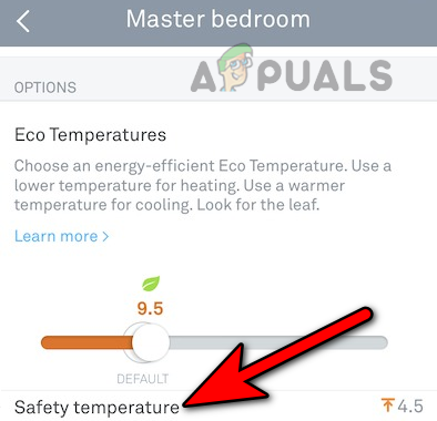 Disable Safety Temperature on the Nest Thermostat by Using the Nest App