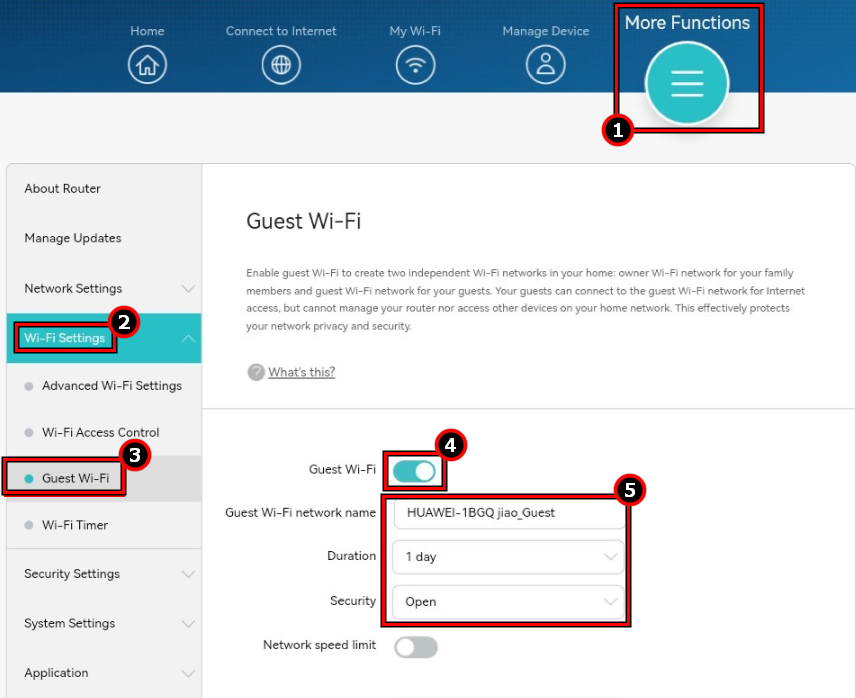 Enable Guest Wi-Fi in the Router Settings
