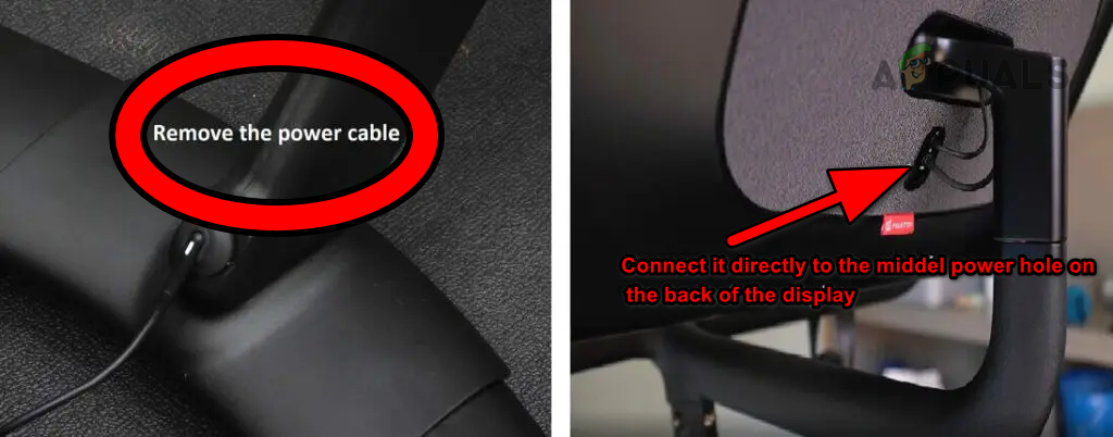 Connect the Power Cable Directly to the Back of the Display
