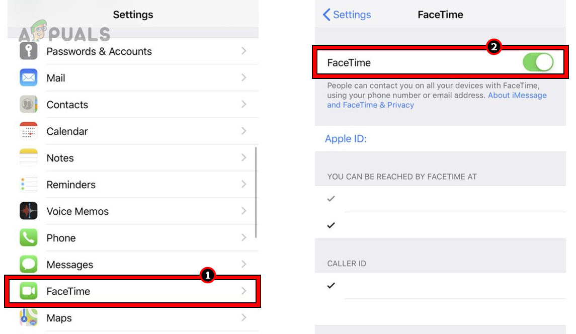 Disable FaceTime on the iPhone