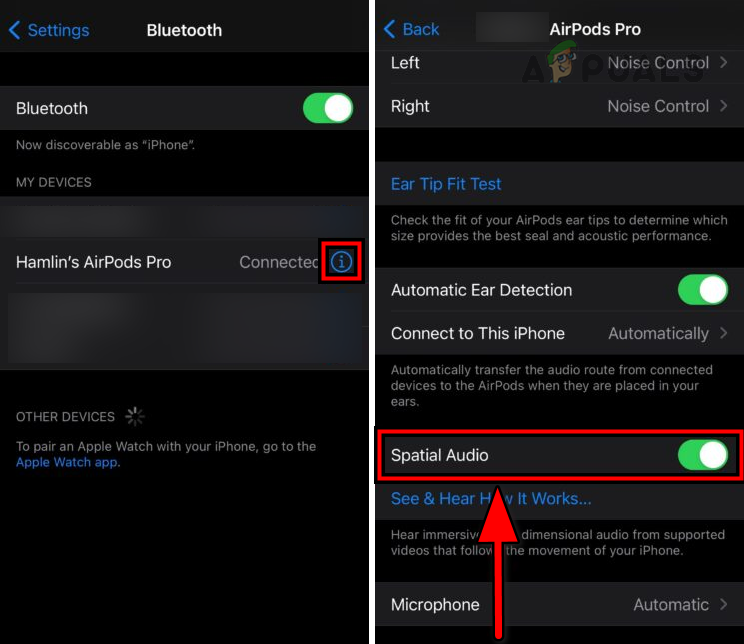 Disable Spatial Audio on the AirPods Pro