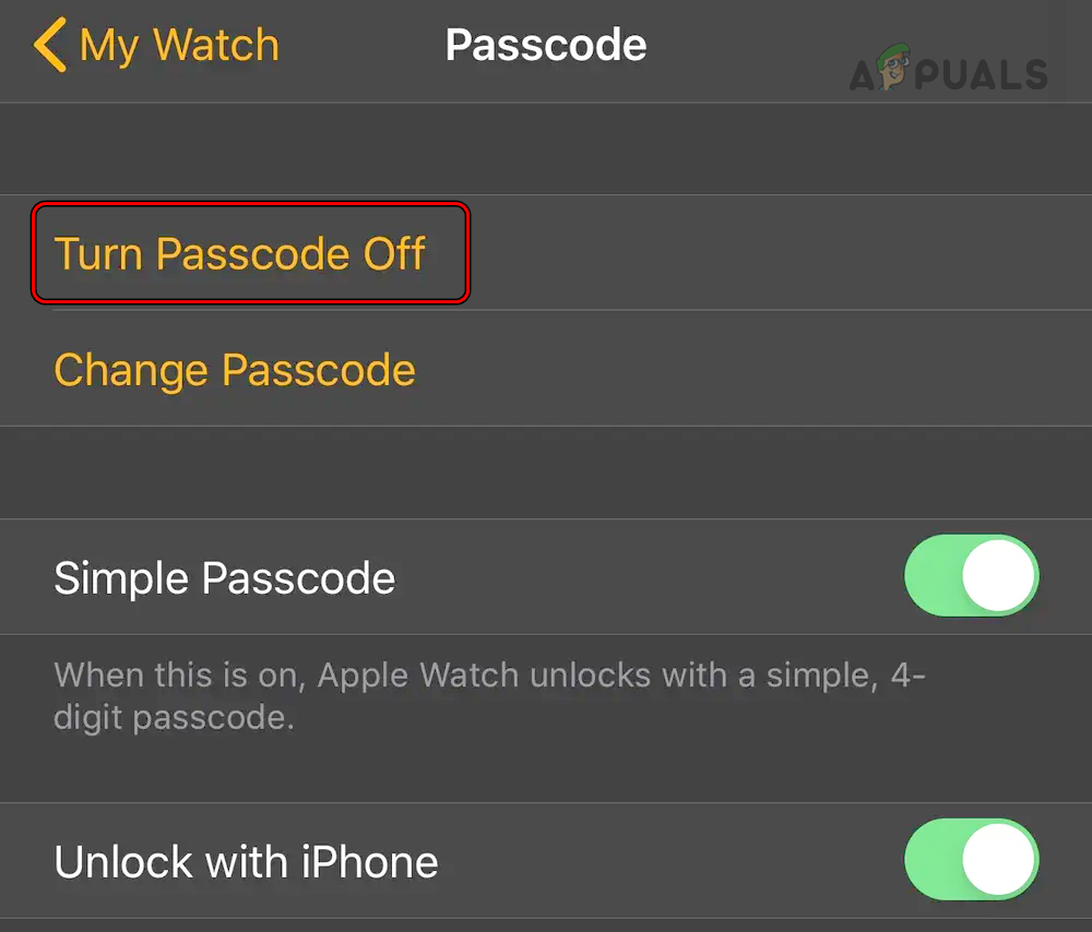 Turn Off the Apple Watch's Passcode in the Watch App