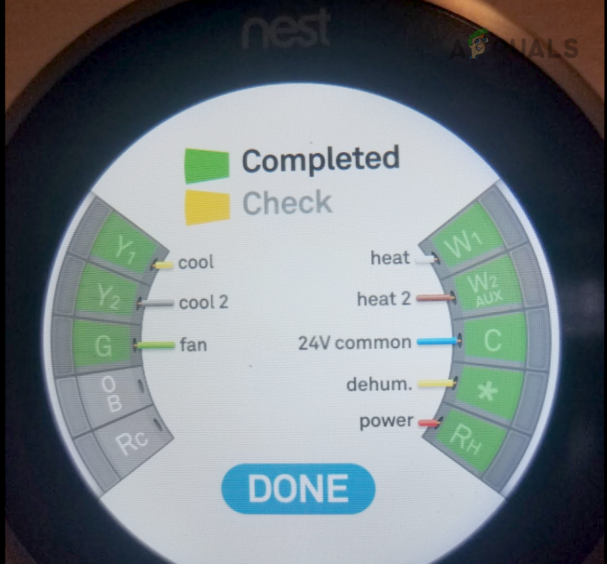 Verify Wiring on the Nest Thermostat
