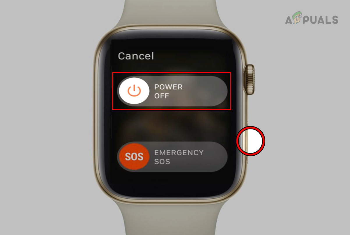 Force Press the Power Off Slider on the Apple Watch